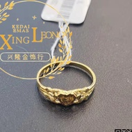 Xing Leong 916 Gold Fashion Love Ring / Cincin Fashion Love Emas 916