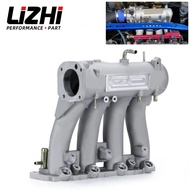 Aluminum Intake Manifold For 1988-2000 Honda Civic CRX Del Sol SOHC D Series CX DX EX GX Black Silve