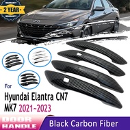 Carbon Fiber Exterior Door Handle For Hyundai Elantra 2022 CN7 7th Generation  2023 Avante i30 Sedan