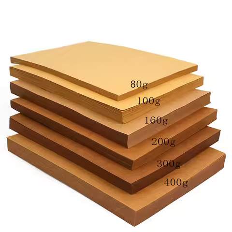 20 Sheets A4 Brown Kraft Paper DIY Handmade Card Making Craft Paper Cardboard 80gsm-400gsm Thick Pap