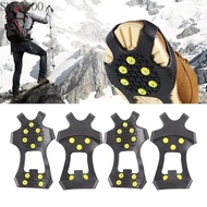 SHOOGOO Ice Gripper Spike, 10 Teeth Universal Ice Claw,  Anti-Slip Spike Shoe Covers For Shoes