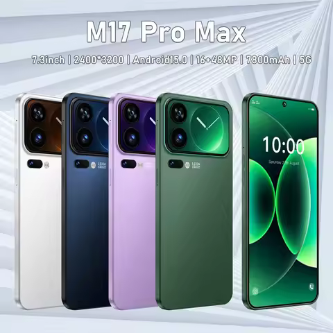 HOT Smartphone Screen Protectors For M17 Pro Max for Cell Phone 5G 7.3inch HD 7800mAh 22GB+2TB Store