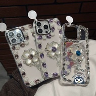 Luxury Diamond Clover Phone Case For IQOO Z10 Z9 Turbo+ Z9X Z9s Pro U5E U5X U5 U3 U3X Z5X Z3 Z1 5G 4