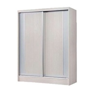 ASTAR JORAH 5 feet Sliding wardrobe in limewash Walnut Brown Cupboard 5FT  (FREE ASSEMBLY)