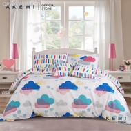 AKEMI Cotton Select Cheeky Cheeks 730TC Fitted Sheet Set - Dreamy Cloudy (Super Single/Queen/King)