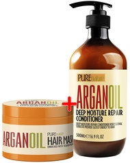 PURE NATURE Moroccan Argan Oil Conditioner and Moroccan Argan Oil Hair Mask