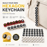 Clicky Custom Fidget Articulated Keyboard Clicker Keychain - Hexagonal