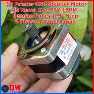CNC 3D Printer Stepper Motor 42 Nema17 Nema 17 with Pulley 17PM 17PY Step 0.9 degrees 2 Phase 4 cabl