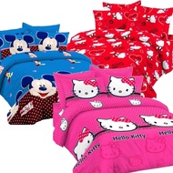 SW_ 4 in 1 CADAR CARTOON QUEEN BEDSHEET 150*195*25CM