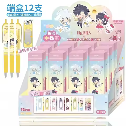 New Arrival Sale Genuine Link Click X Sanrio Collaboration Stationery Set Ballpoint Pen Stand Memo P