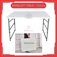 4 Kaki 4 Feet Foldable Banquet Table Event  Catering  Hall  Buffet Folding Table Pasar Malam Meja Li