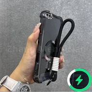 Suitable for OPPO A3S A5 A12E A1K phone case magnetic charging phone case four corner anti drop tran