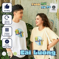 Genuine local brand oversized t-shirt for men and women 1804VN CA LUONG