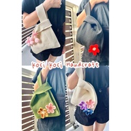 🔥Malaysia Ready Stock🔥 DIY Customade Knitted Handbag- Pin Crochet Flower- Self DIY Bag with Knitted 