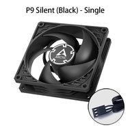 ARCTIC P9 Silent Black Fan 92 mm Particularly Quiet case Fan Optimized for Static Pressure Quasi Sil