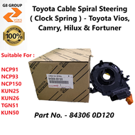 Toyota Cable Spiral Steering ( Clock Spring ) - Toyota Vios Camry Hilux & Fortuner ( 84306 0D120 )
