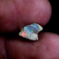 1.20 Cts 8x8 mm Ethiopian Opal Rough Natural Multi Fire White Opal Raw