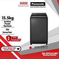 Panasonic 15.5kg Top Load Fully Washer TD Inverter NA-FD155X3BT Mesin Basuh Auto with Water Bazooka