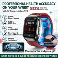 True Blood Pressure Smart Watch Air Pump Airbag Strap ECG PPG SpO2 Heart Rate Sleep Monitor 1.43" AM