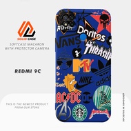 HP Redmi 9C Case - Redmi 9C Casing [Cool] Solid Case Latesthp 2023 - Pro Camera Softcase - Thick Rub