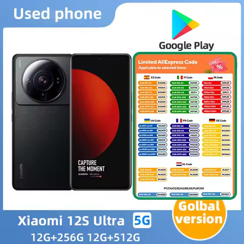 Xiaomi 12S Ultra Smartphone 256GB/512GB Snapdragon 8 Gen 1+ Octa Core 50MP Leica lens 120Hz 6.73″ us