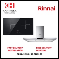 RINNAI RH-C249-SSR CHIMNEY HOOD + RB-7012H-CB 2 INDUCTION HOB BUNDLE