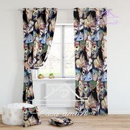 3in1 Bedsheet 7ft Curtain ONE PIECE Canadian Cotton 150cmx220cm With 8 Ring Unique String Curtains f