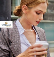 Nathalias NY สร้อยคอทองคำ14k ลายแฮร์ริ่งโบน ขนาด 3.80 มม Super Flex Herringbone Chain 63366