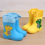 A-T💝Children's Rain Boots Cute Cartoon Boys and Girls Kindergarten Waterproof Baby Shoe Cover Non-Slip Rain Boots Rubber