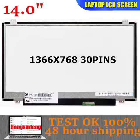 HB140WX1-401,301,501,601 LP140WH8 TPC1 N140BGE-E33,E43,EB2 14.0" LCD SCREEN Matrix For Laptop HD 136
