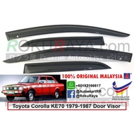 Toyota Corolla E70 KE70 (4th Gen) 1979-1987 AG Rain Wind Sun Deflector Air Press Awning Door Visor (
