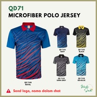 QD71 Jersey Polo Sport shirt Adult Unisex Sublimation Polo Oren Sport Microfiber