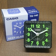 [Original] Casio TQ-140-1D Quartz Analog Black Square Battery Classic Small Alarm Clock