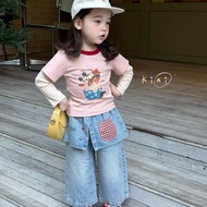 Pink mikey minnie Children's Suit Set zoo outfit Airport Set 1-12 Years Teenagers hip hop danceOrigi