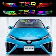 TRD Windshield Stickers TOYOTA Rainbow Waterproof Front Rear Windscreen Laser Windshield Window Insi