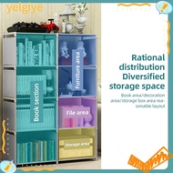 YELGIYE 5-Tier Book Shelf, Vertical Space-Saving 8 Cube Storage, Book Organize Freestanding Multifun