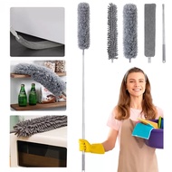 4 In 1 Microfiber Duster Set Extractable 280cm Extra Long Handle Ceiling Fan Wall Corner Bendable Brush Head Cleaner