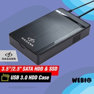 OK HAGANN HDA-E37 USB 3.0 Case for 3.5 External Hard Drive SATA Enclosure Casing HDD/SSD External