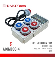 กล่องปลั๊กกระจายไฟ DAKO 32A 3P+N+E กันน้ำ IP55 A10MC03-4