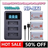 Brand New 1860mAh NP-BX1 Npbx1 Battery+3 Slots Charger for Sony ZV-1F DSC-RX100 M6 M7 M5A M3 WX500 H