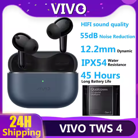 2024 Original Vivo TWS 4 Hi-Fi Wireless Bluetooth Earphone IP54 High fidelity Hi Fi sound quality 55