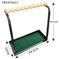 Golf Club Rack Simple Solid Wood 9-Hole Club Display Rack Household Floor Golf Club Storage Rack