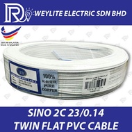 SINO 2C 23/0.14 TWIN FLAT PVC CABLE