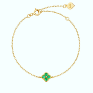 Emerald Clovers Set - TWY 925 Sterling Silver with 14k Gold Vermeil