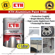 KTH Aluminium Paint 7798 1L Gloss Paint Metal Paint for Metal Gate Door Fence Cat Minyak Cat Pagar B