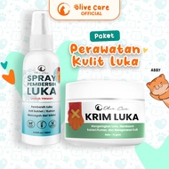 Olive Care Skin Care Kucing Paket PERAWATAN LUKA untuk Luka Basah & Kering dan Cegah Infeksi