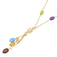 [Used] Bulgari BVLGARI Necklace B-zero1 Element Multi-Stone Necklace Neck size 38.5/45.5cm K18 (Yell