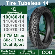 GUMANDE Motor Tire Tubeless 14 Motorcycle Gulong Tyre Semi-slick Tires for HONDA SUZUKI SYM KYMCO Scooters