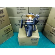 VIKING FISHING REEL5035 5040 5050 5060 5070 BLACK BODY GOLD SPOOL 1 BALL BEARING SERIES SPINNING REE