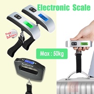 50KG Luggage Scale Electronic LCD Digital Weight Scale Portable Handheld Suitcases Hanging Scale Wei
